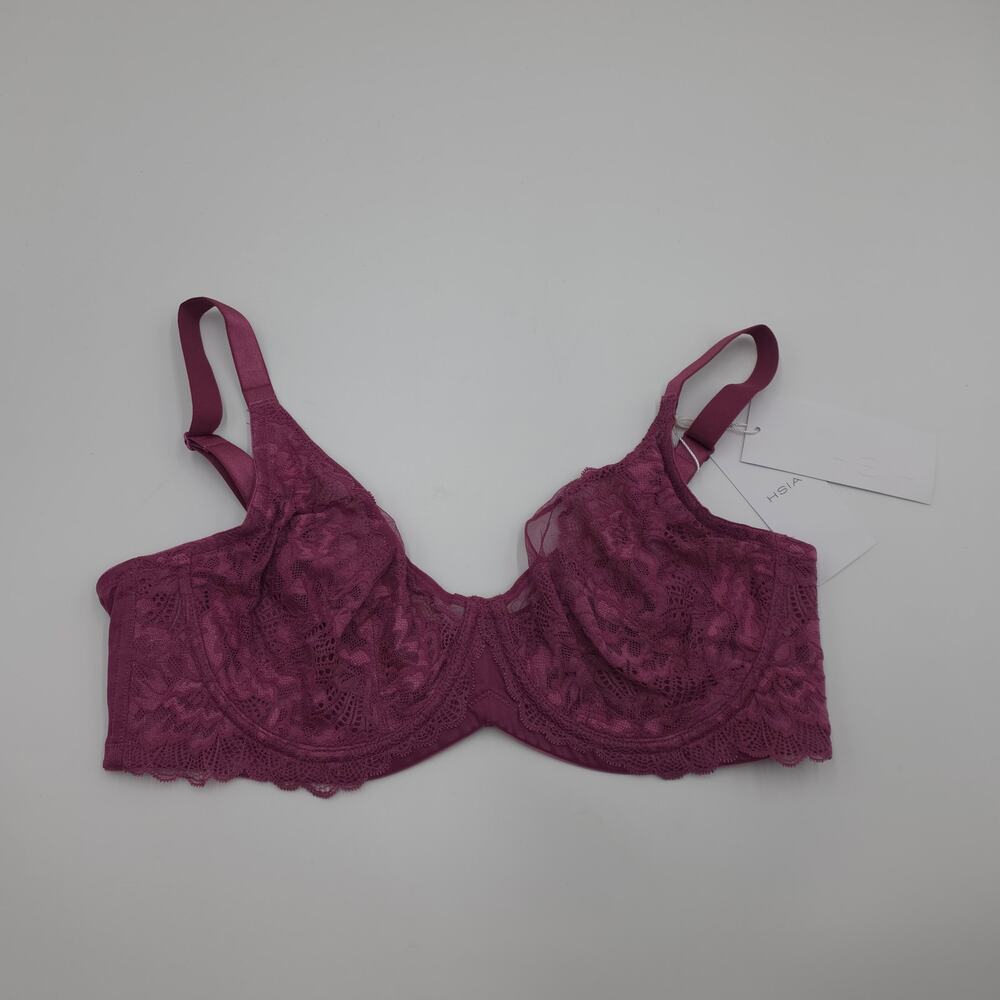 HSIA Lace Dolphin Magenta Underwire Bra Size 38C